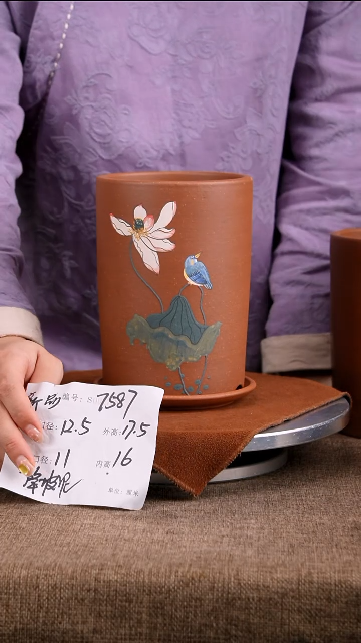 紫砂花盆花卉工艺7587+z