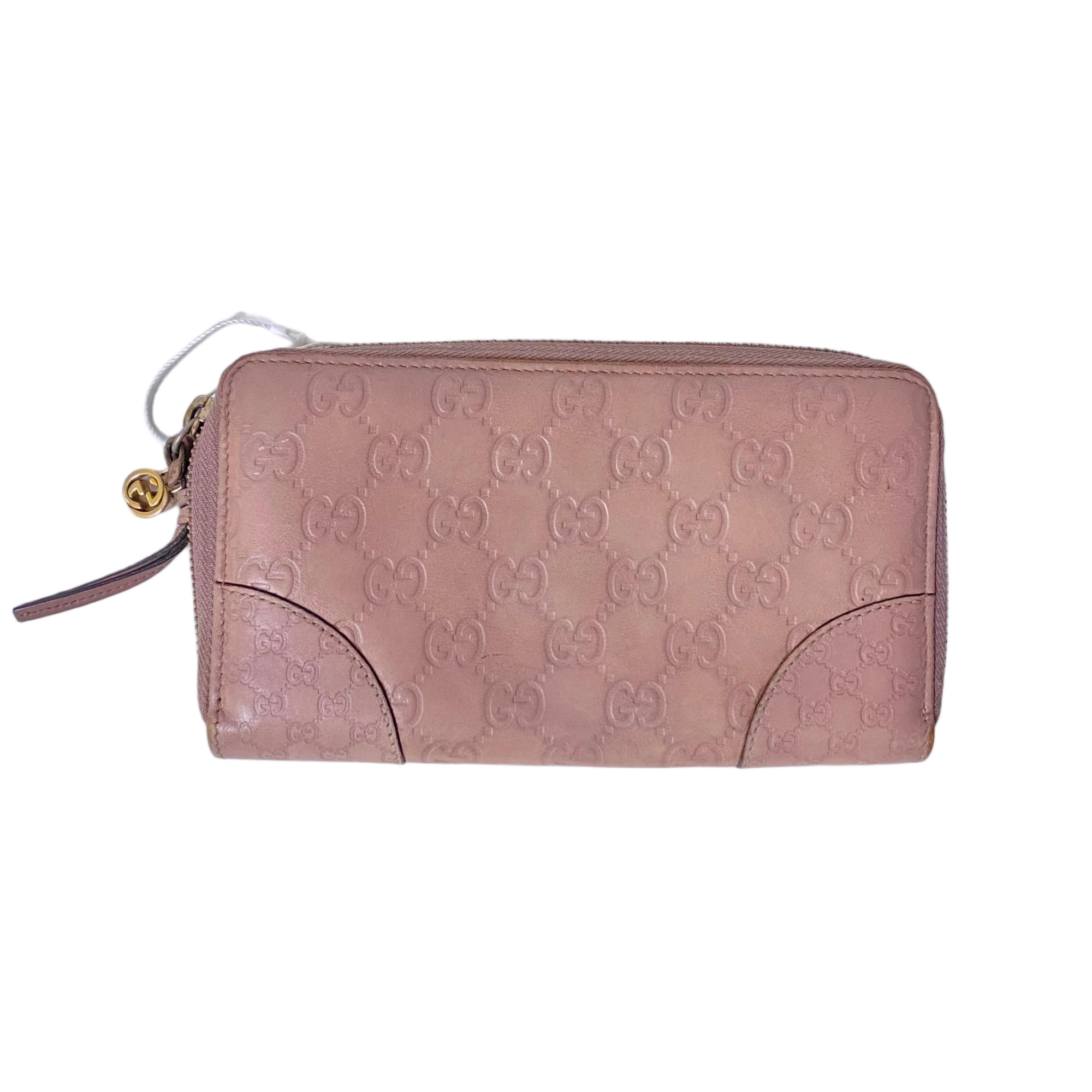 95新 GUCCI/古驰 橡皮粉压花全皮手拿钱包压纹中古SH-31080