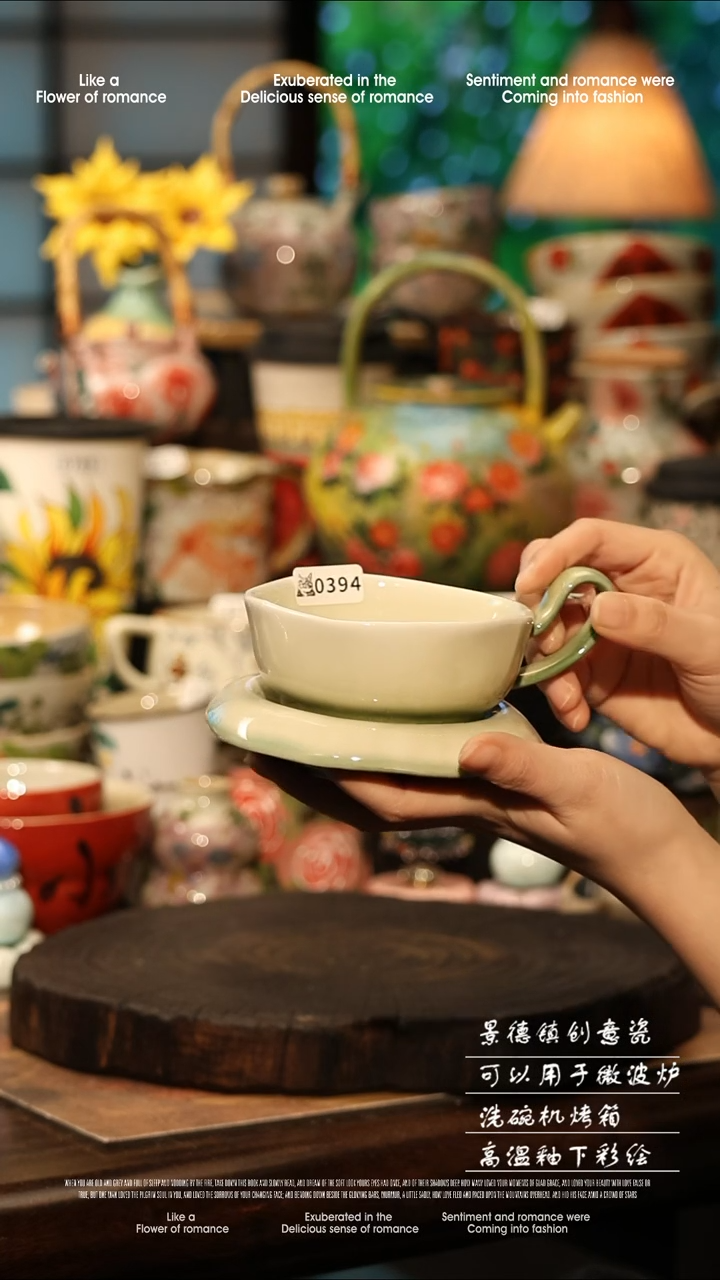 陶瓷景德镇高温釉下彩手工手绘款式@A0394@