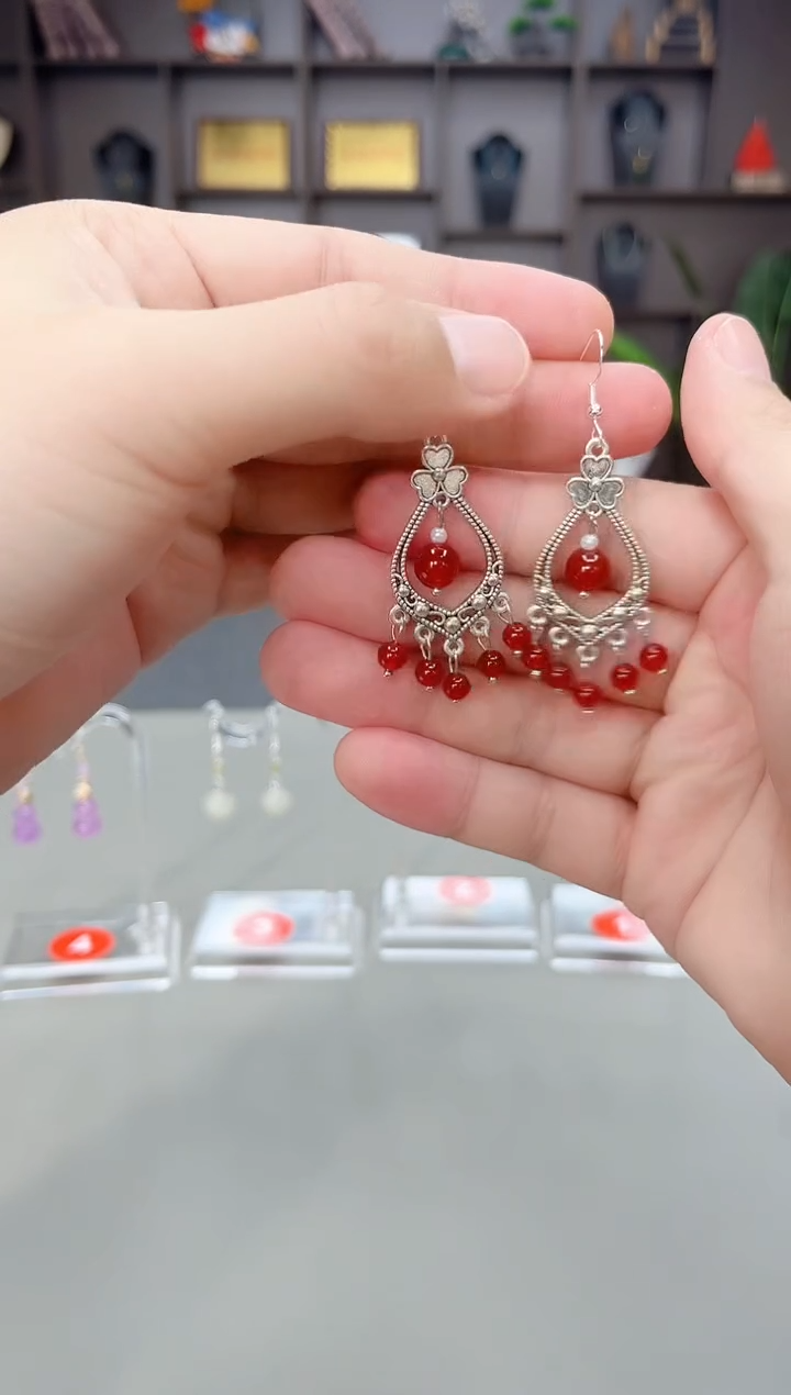 未镶嵌耳饰玛瑙/玉髓103000