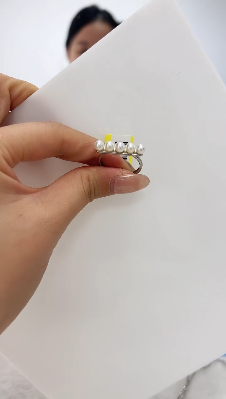 【闪购商品】淡水珍珠DA银S925镶嵌戒指 4 B102