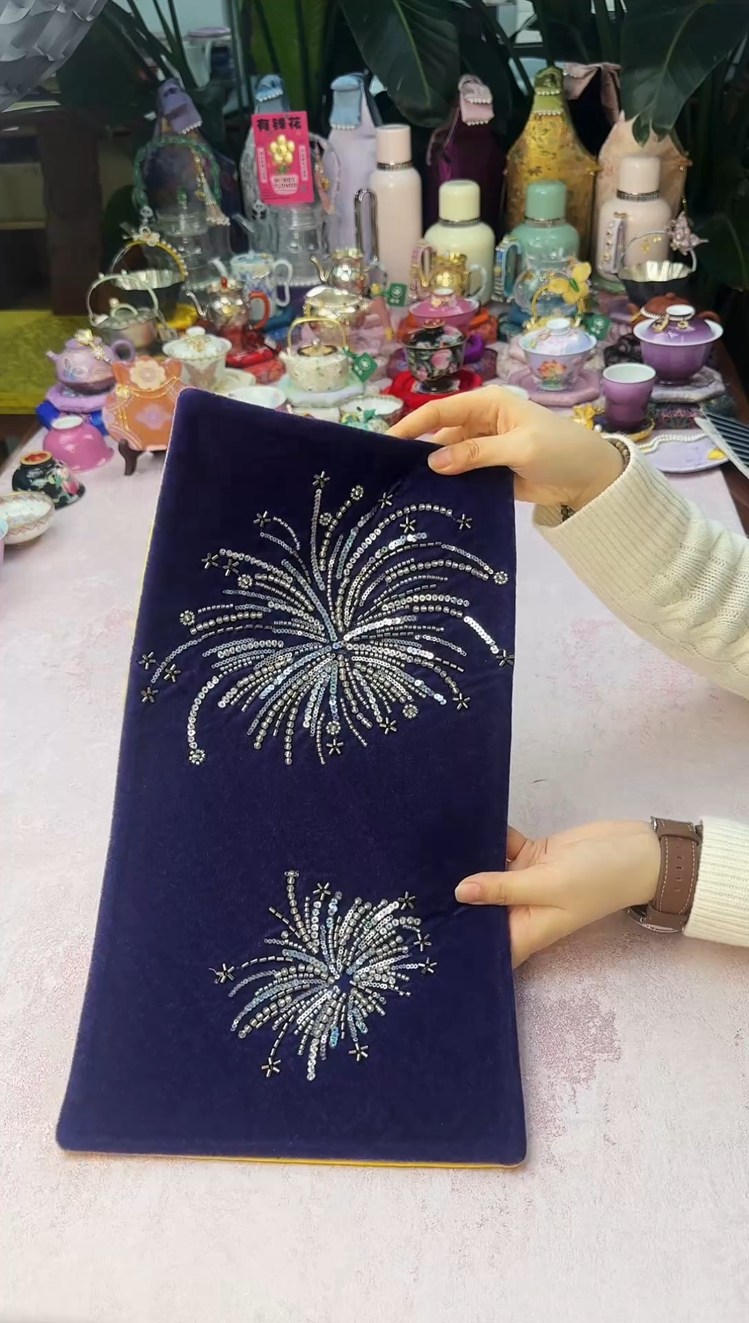 73紫色茶席紫色款