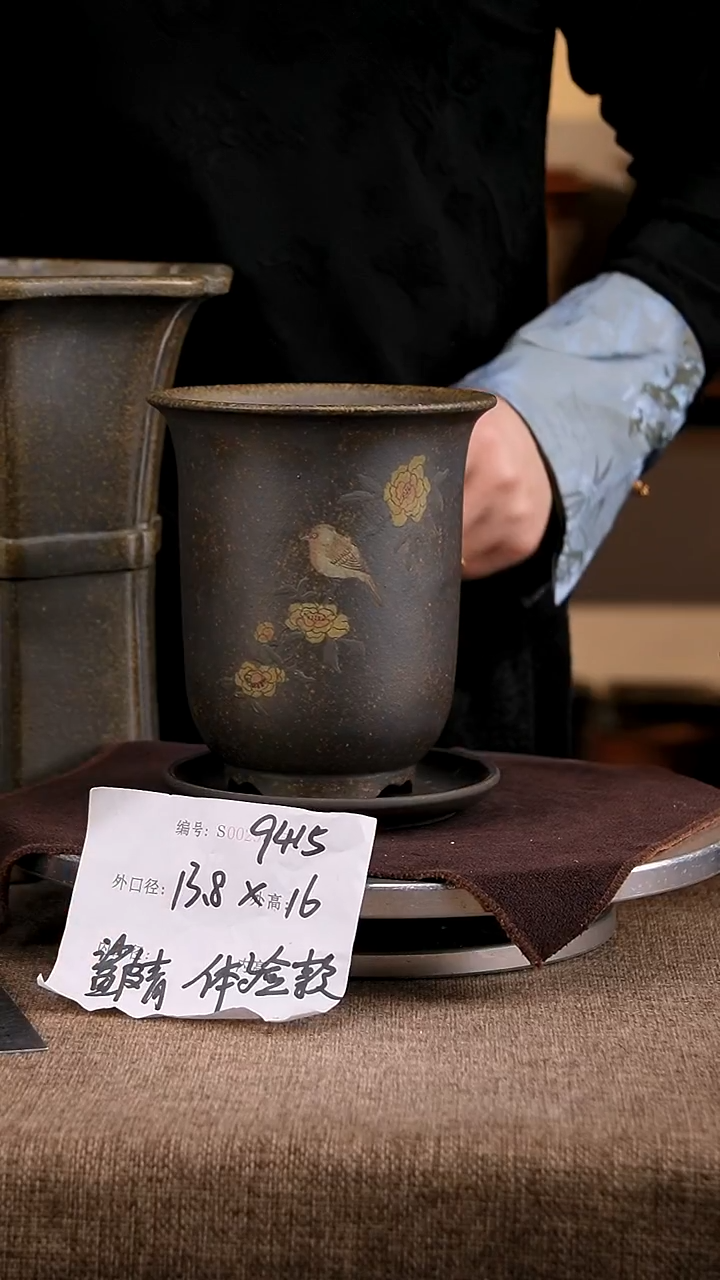 紫砂花盆花卉工艺9415+z