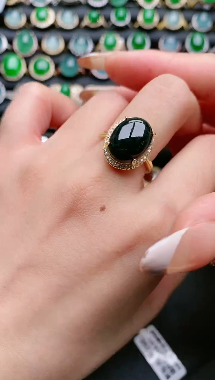 【闪购商品】翡翠戒指银S925镶嵌111111