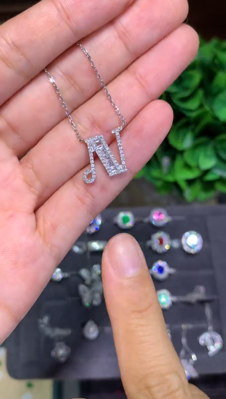 项链18K金镶嵌钻石0.481CT