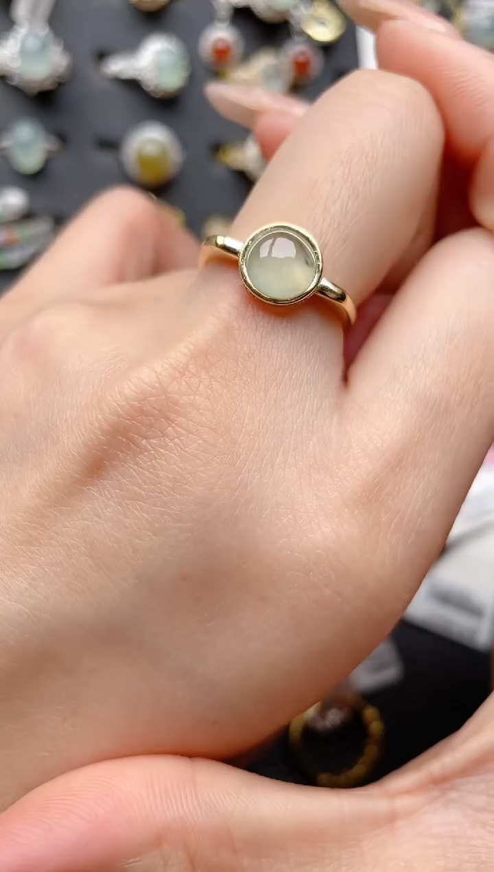 【闪购商品】翡翠戒指银S925镶嵌2222222222  50