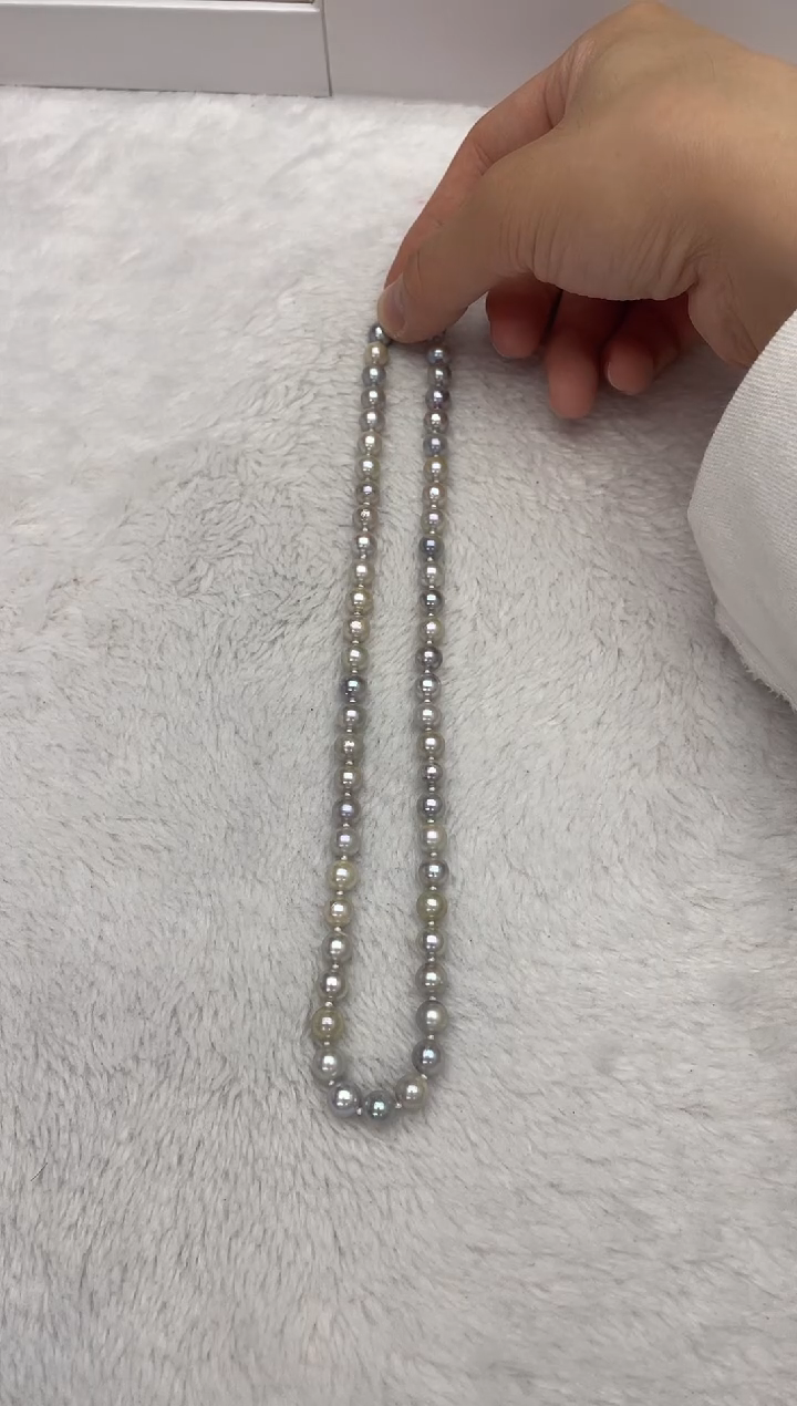 【闪购商品】海水珍珠颈饰未镶嵌AK真多麻7-7.5mm（多样性发一）