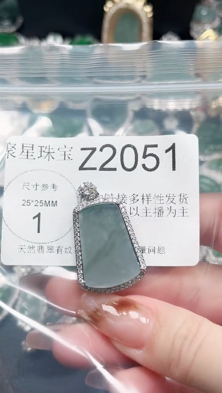 【闪购商品】翡翠颈饰未镶嵌赠皮绳2051