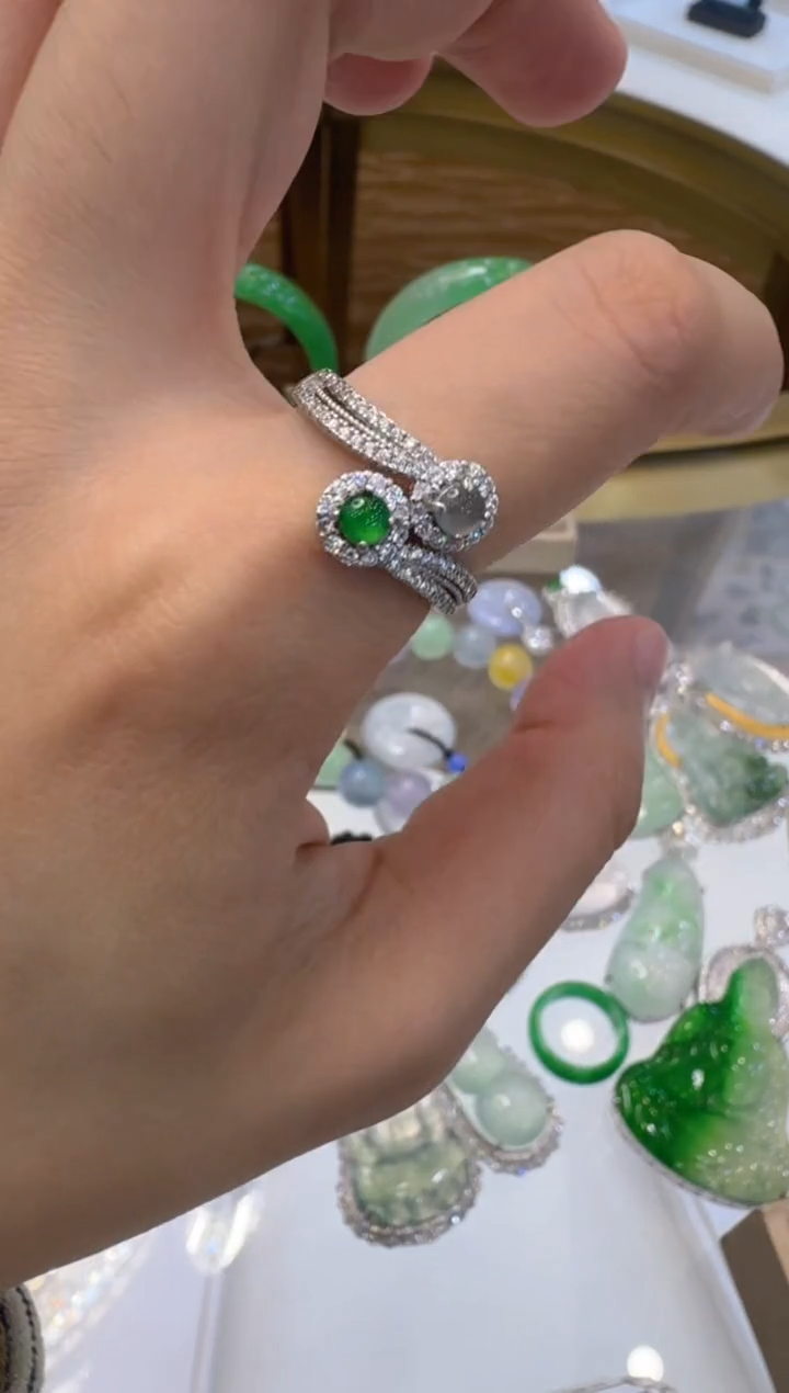【闪购商品】翡翠戒指银S925镶嵌多样性团购发一件