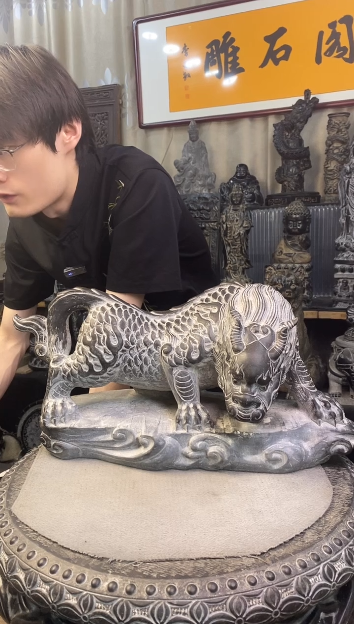 石材长50公分吸水兽摆件款