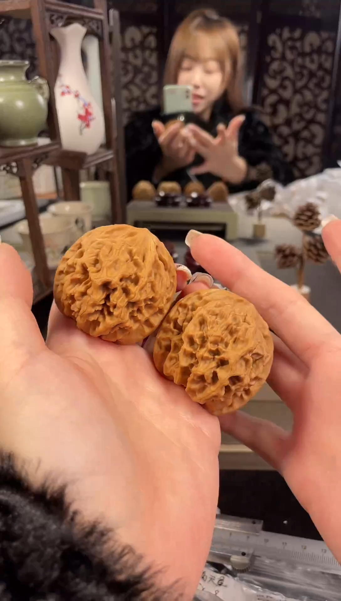 【闪购商品】文玩核桃把件帝王49尺-4