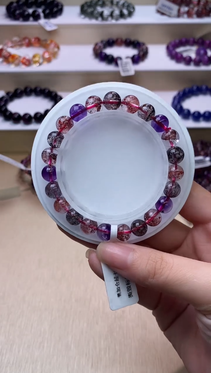 【闪购商品】水晶手链未镶嵌黑加仑超七单圈8m+