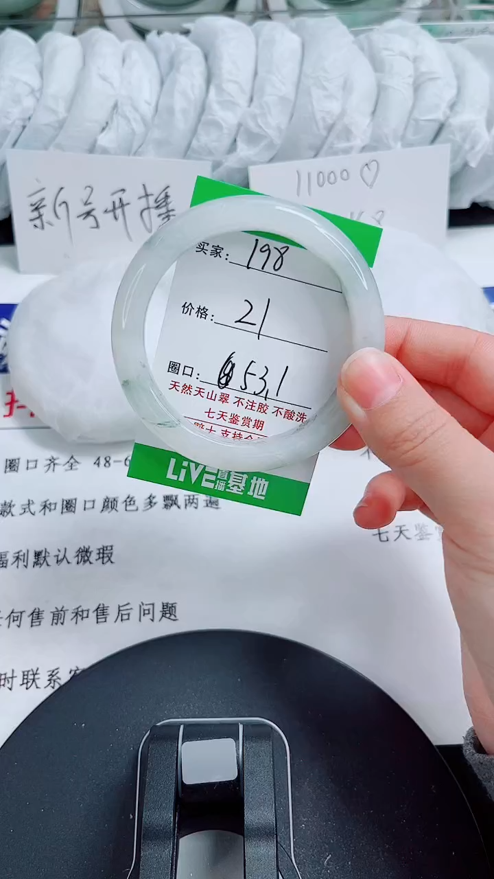 未镶嵌手镯石英质玉198-52/53