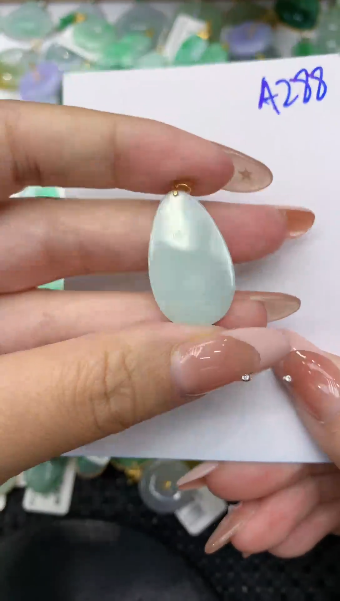 【闪购商品】翡翠颈饰18K金镶嵌111111111