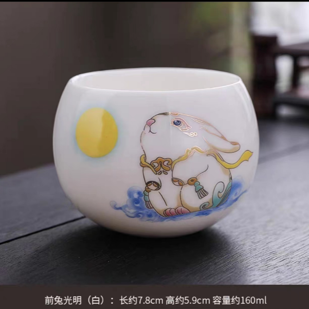 A010白龙蛋【玉兔望月】