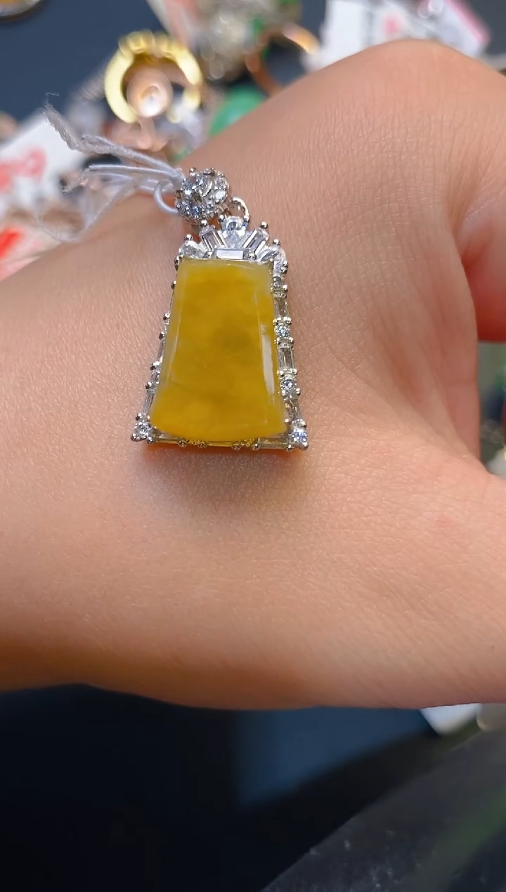 【闪购商品】翡翠耳饰银S925镶嵌天然A货翡翠1