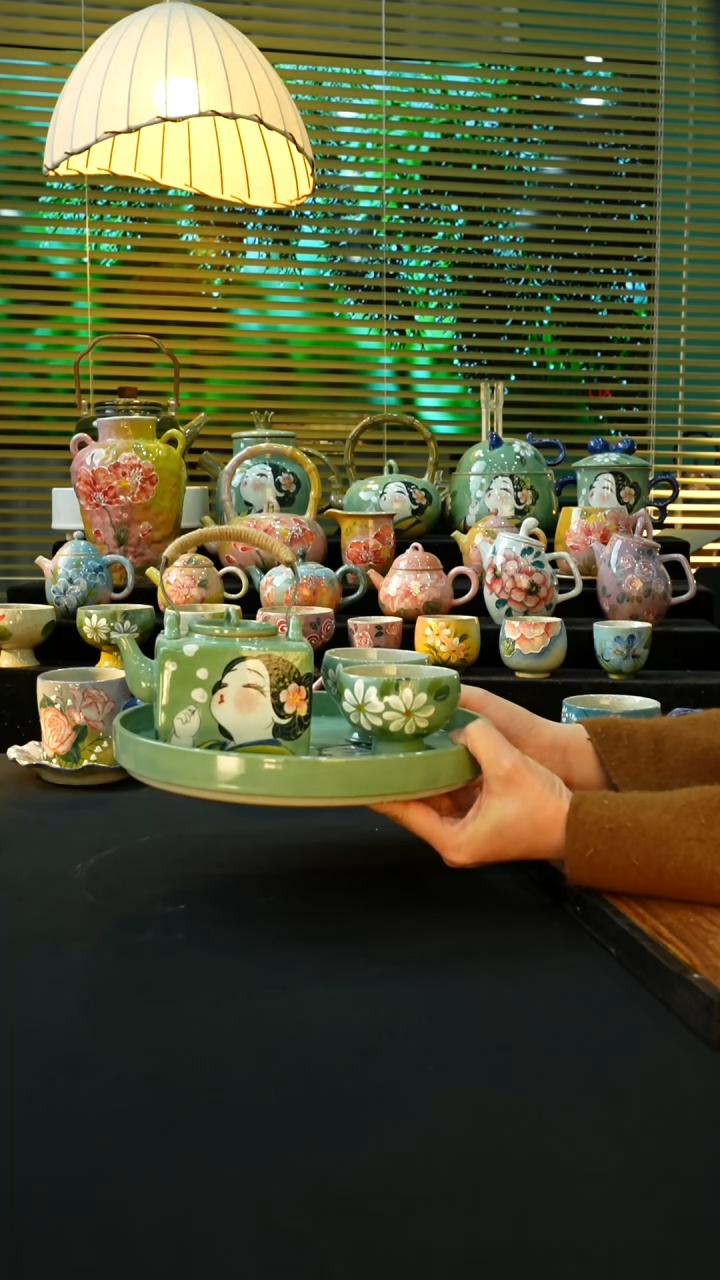 【闪购商品】杯手绘心瓷陶瓷浮力