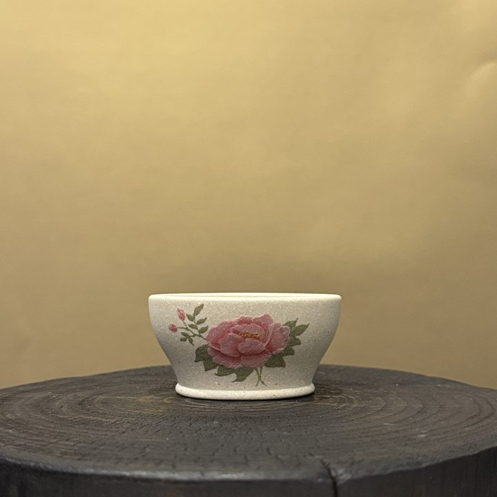 【古月壶来】FY642羊脂白段“醉花语”主人杯