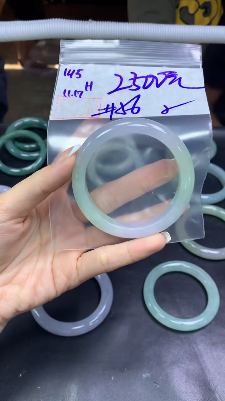 未镶嵌定制翡翠145手镯56纹+2500元+拍一发一