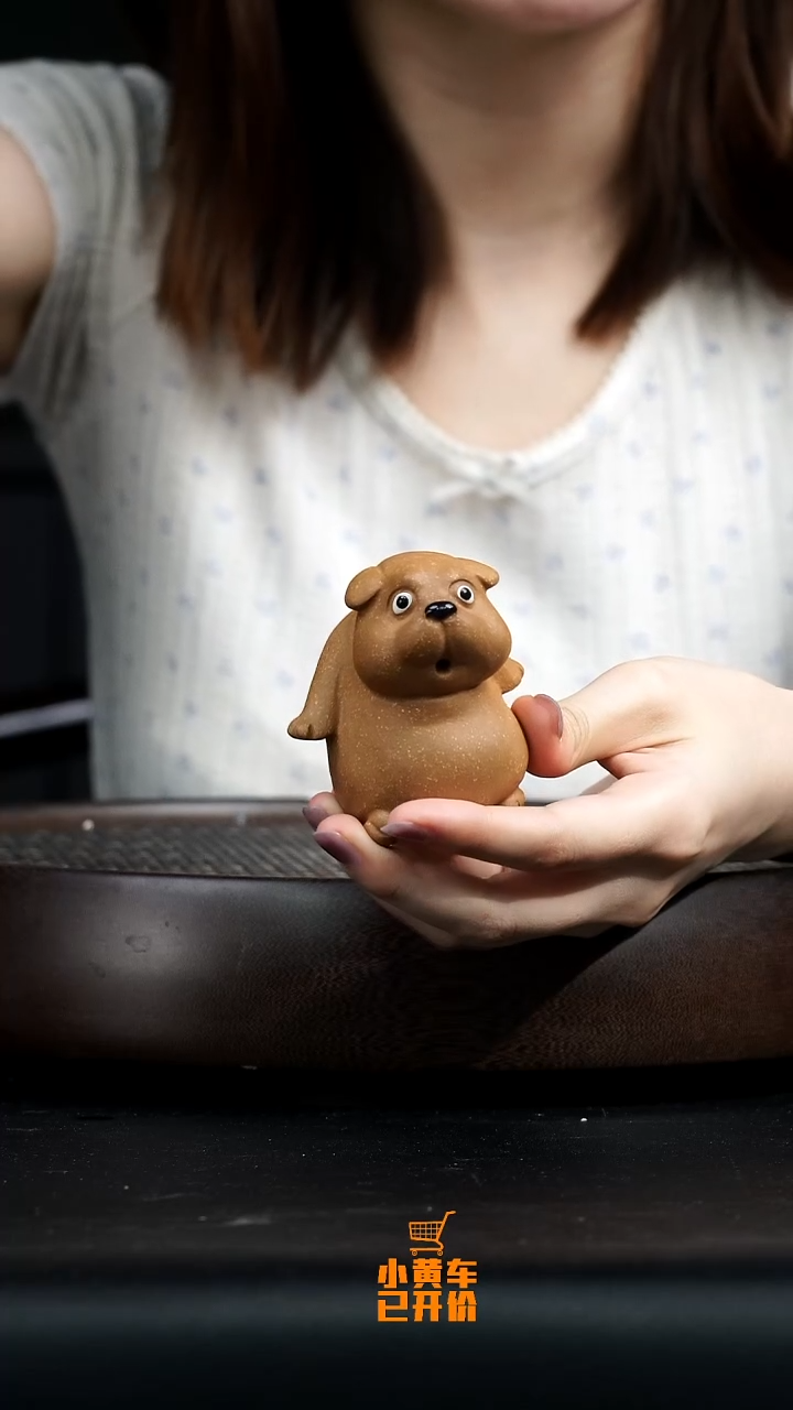 茶壶紫砂0611早直播目瞪狗呆香插茶宠