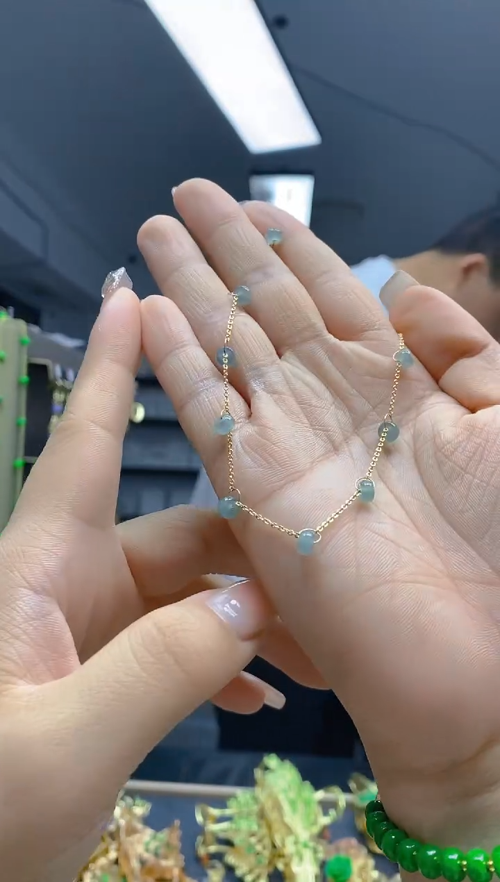 【闪购商品】翡翠耳饰合金217翡翠手链