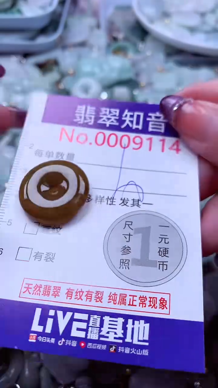 翡翠未镶嵌吊坠(不含链)9114