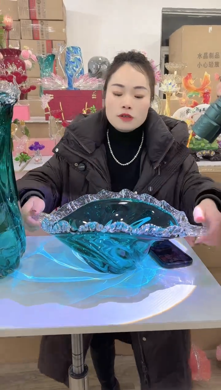 【闪购商品】无铅玻璃甄选花器-h-早41