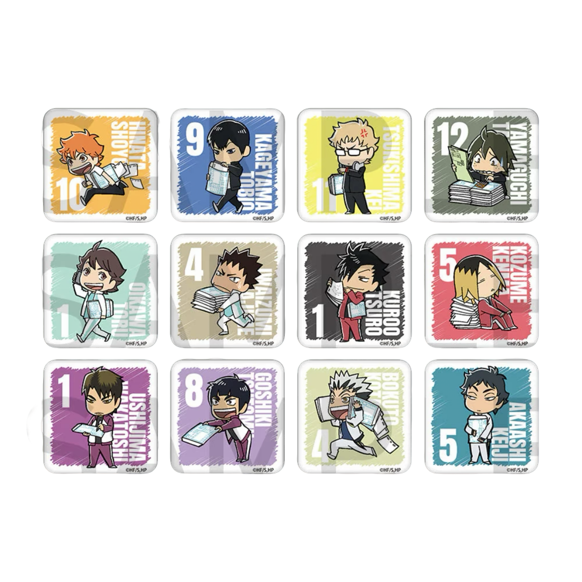 【印子】日谷排球少年 制作现场Q版方吧唧盲盒（默认代拆）