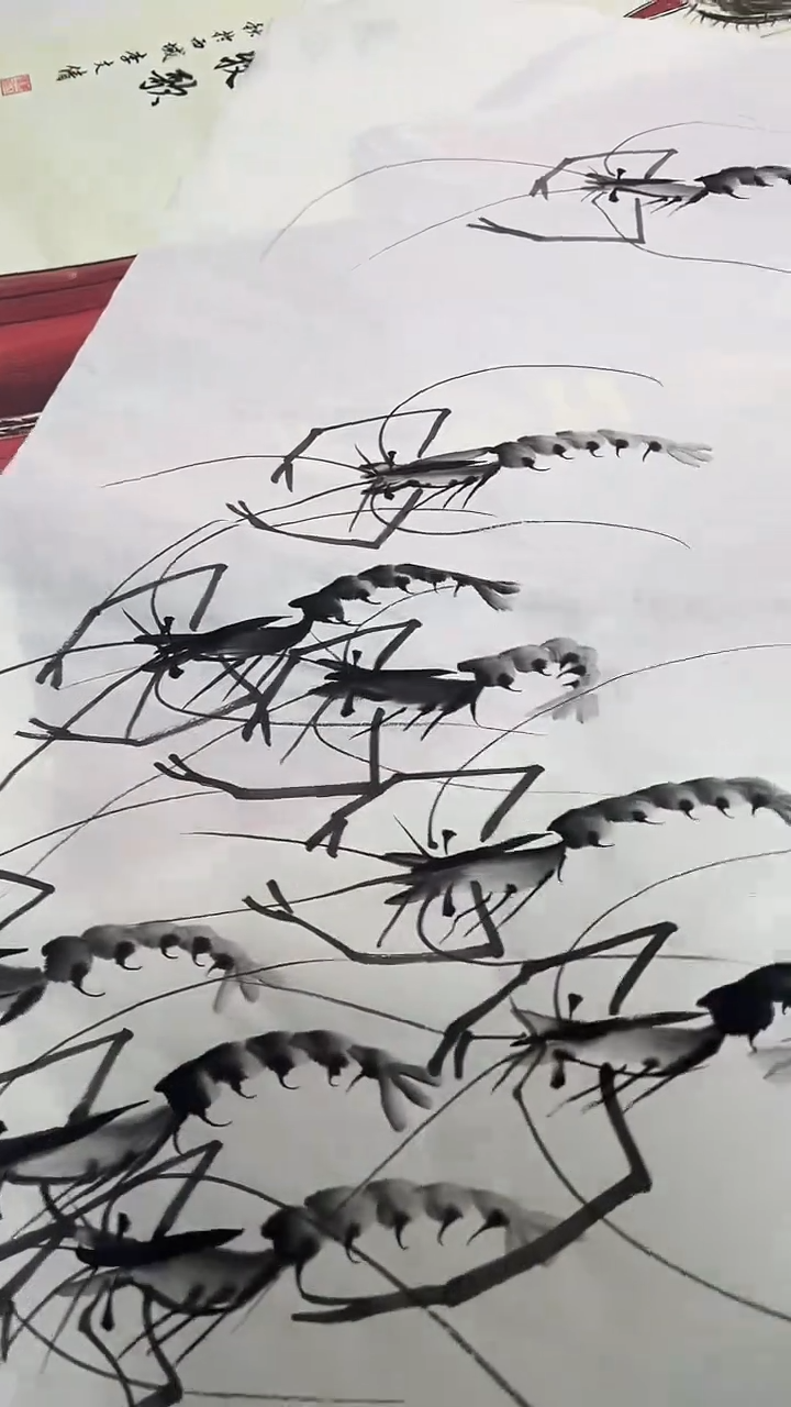 联诺书画年画年画虾