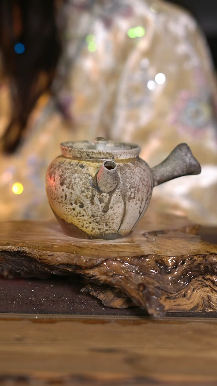 景德镇纯柴烧 侧把壶 37