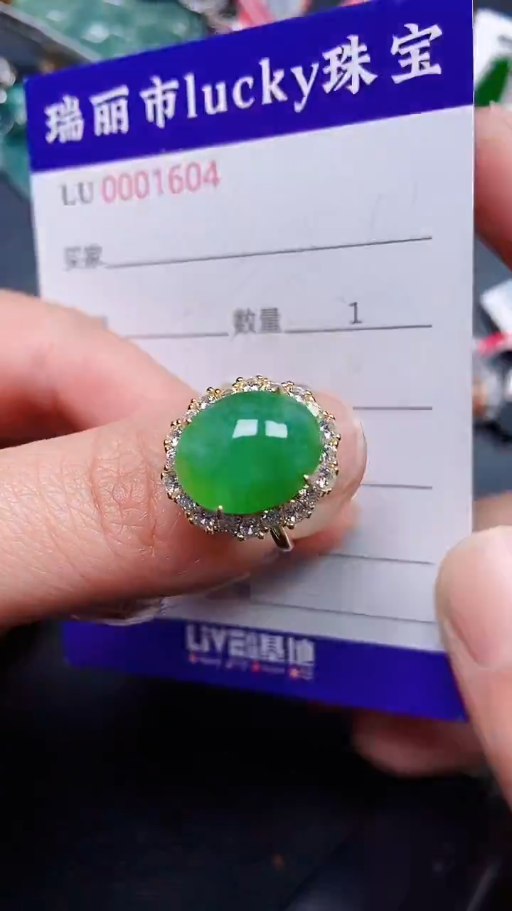 颈饰银S925镶嵌翡翠1604