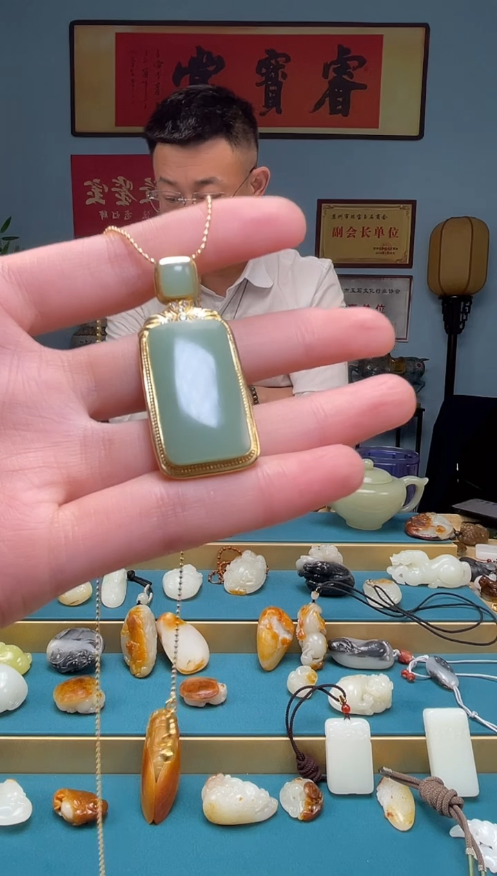 【闪购商品】和田玉颈饰银S925镶嵌吊坠多样性发货拍一发一