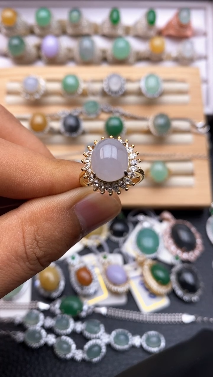 【闪购商品】翡翠戒指银S925镶嵌/0024