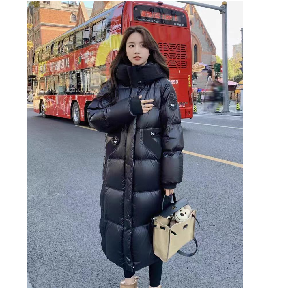 冬季女士长款羽绒服时尚百搭宽松加厚韩版过膝238617