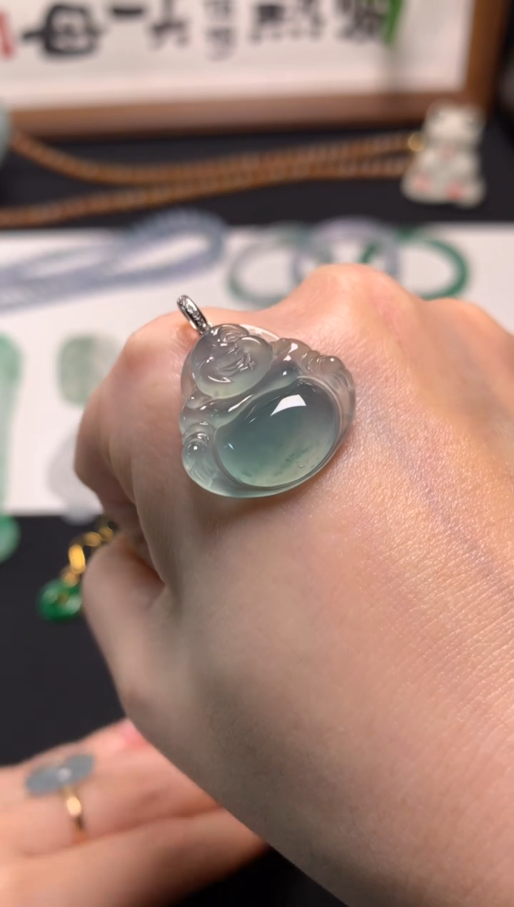 颈饰18K金镶嵌翡翠S****季 0131713495 镶嵌费