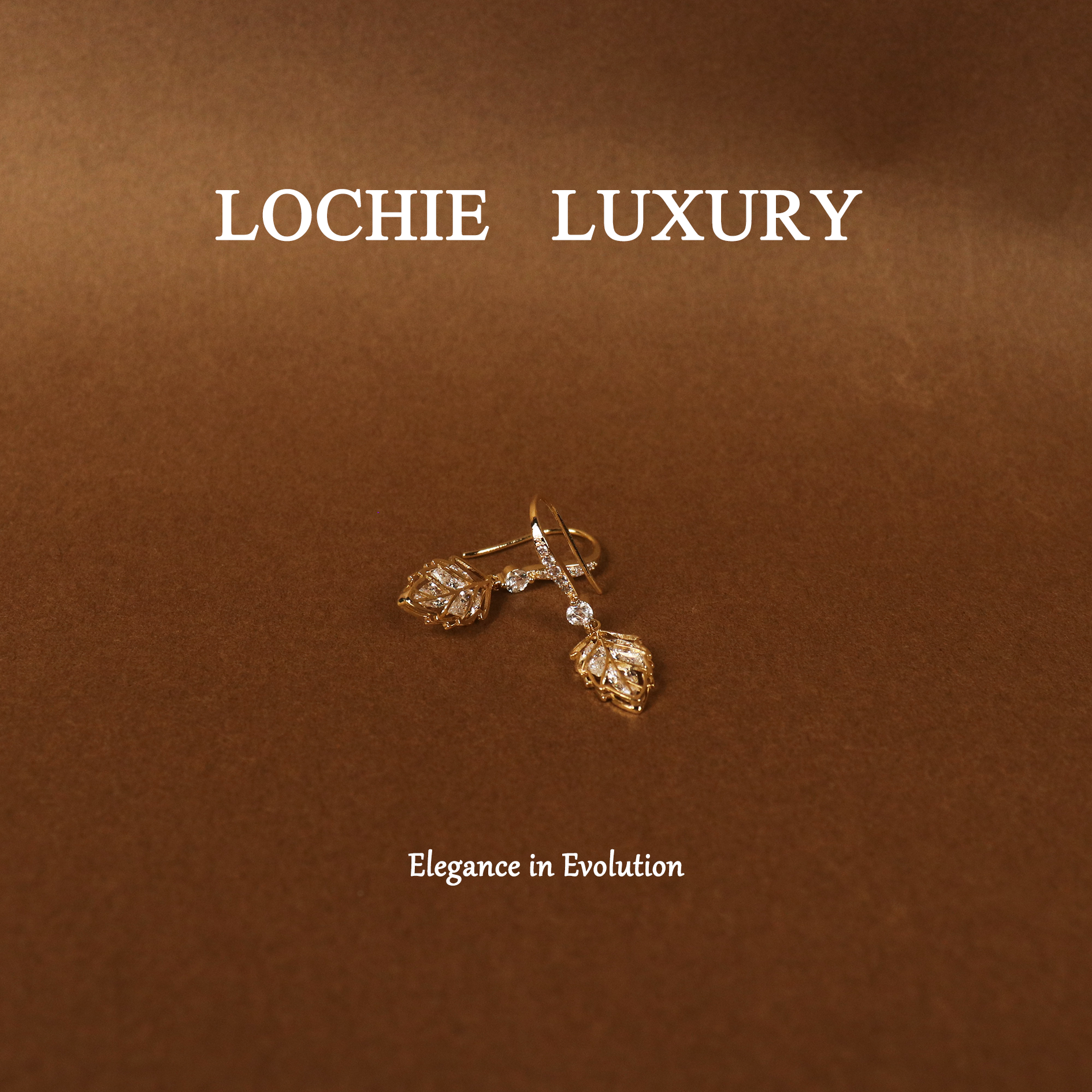 Lochie Luxury 黄铜耳饰 【微风记忆】L747白色高透树叶耳钩