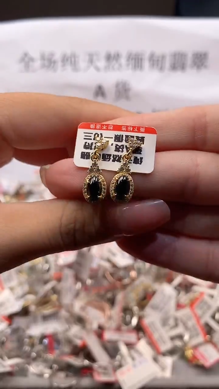 银S925镶嵌戒指翡翠戒指5