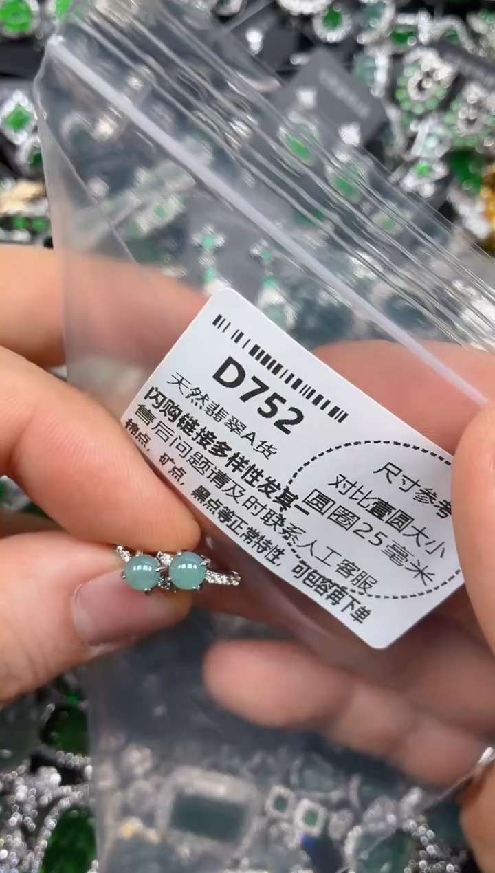 颈饰未镶嵌翡翠D752耳扣
