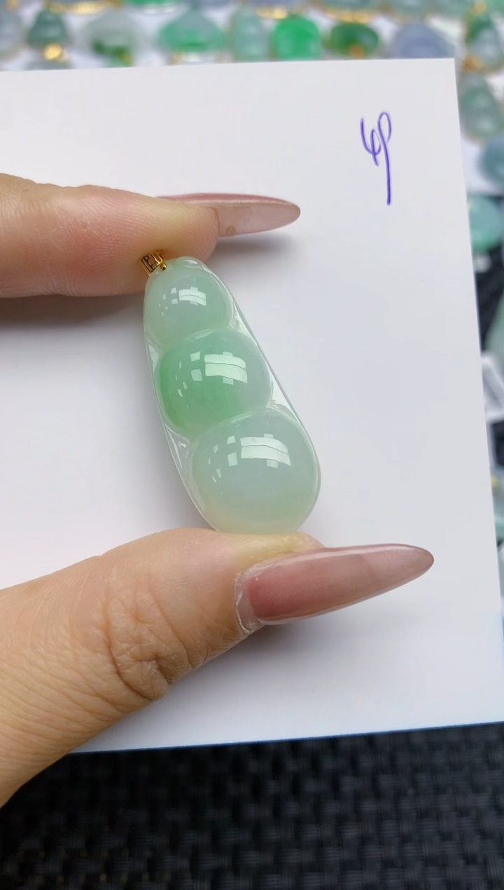 【闪购商品】翡翠颈饰18K金镶嵌天然A货翡翠 49