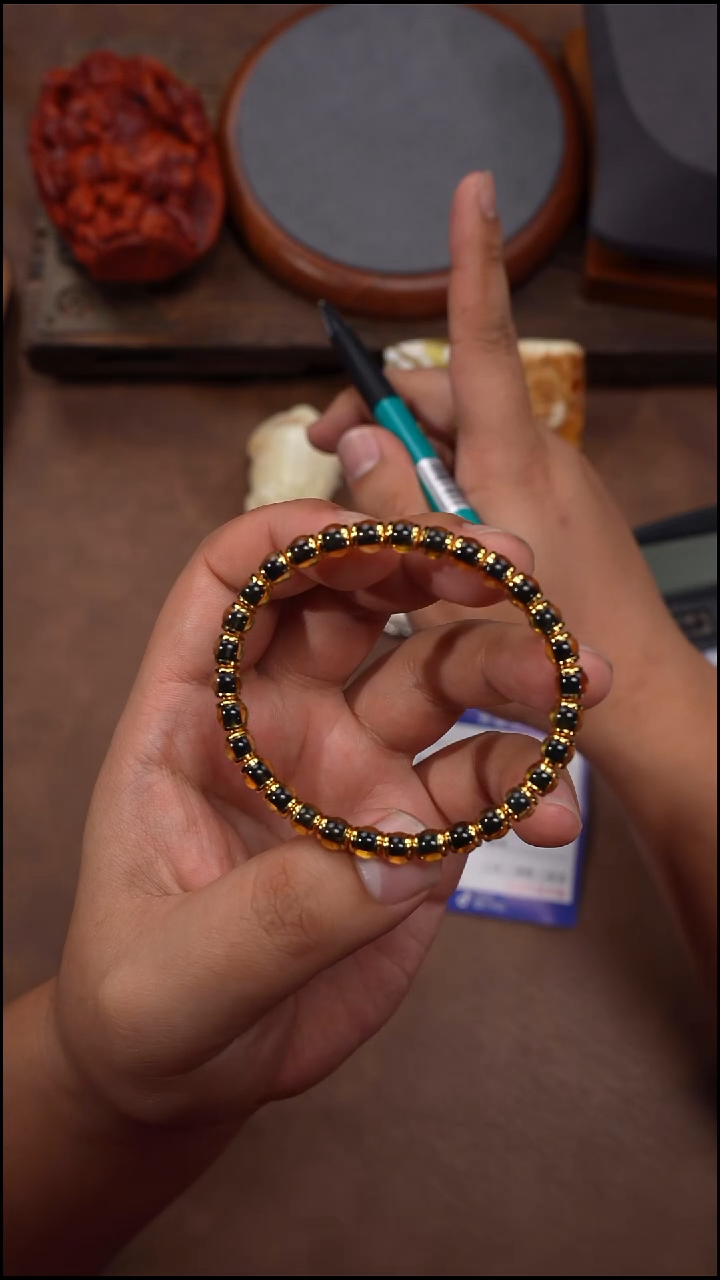 裸石蓝珀未镶嵌蓝珀手串