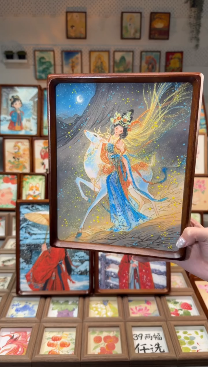 国画九色鹿 手绘国画10