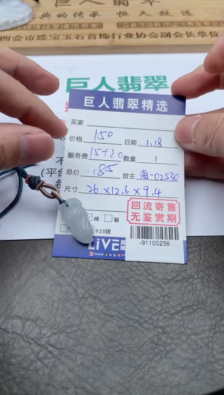 【闪购商品】翡翠颈饰未镶嵌多人-91100256