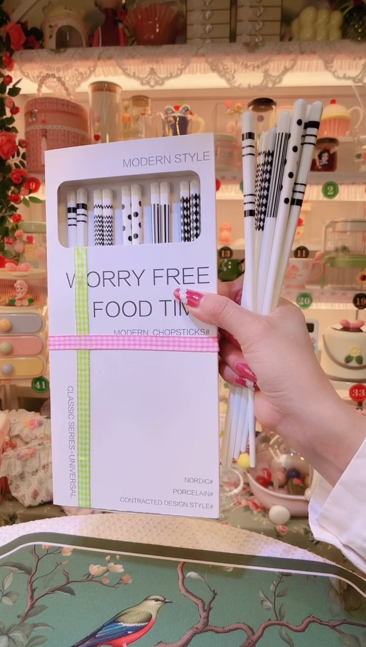 陶瓷筷5双——手工制作品质好！