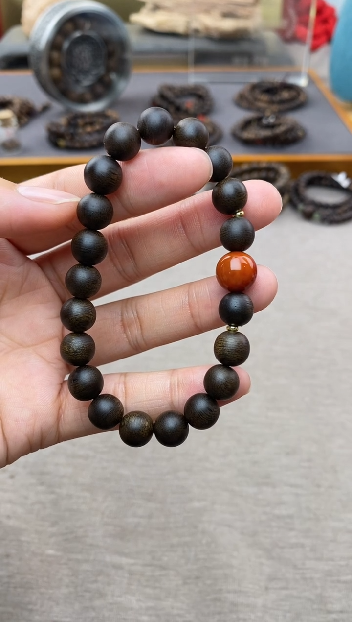 【闪购商品】沉香手串单圈越南芽庄白棋楠0.8 沉水