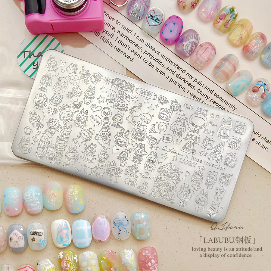 QJforu奇迹喵喵&Kusa collection小草联名拉布布Labubu可爱钢板