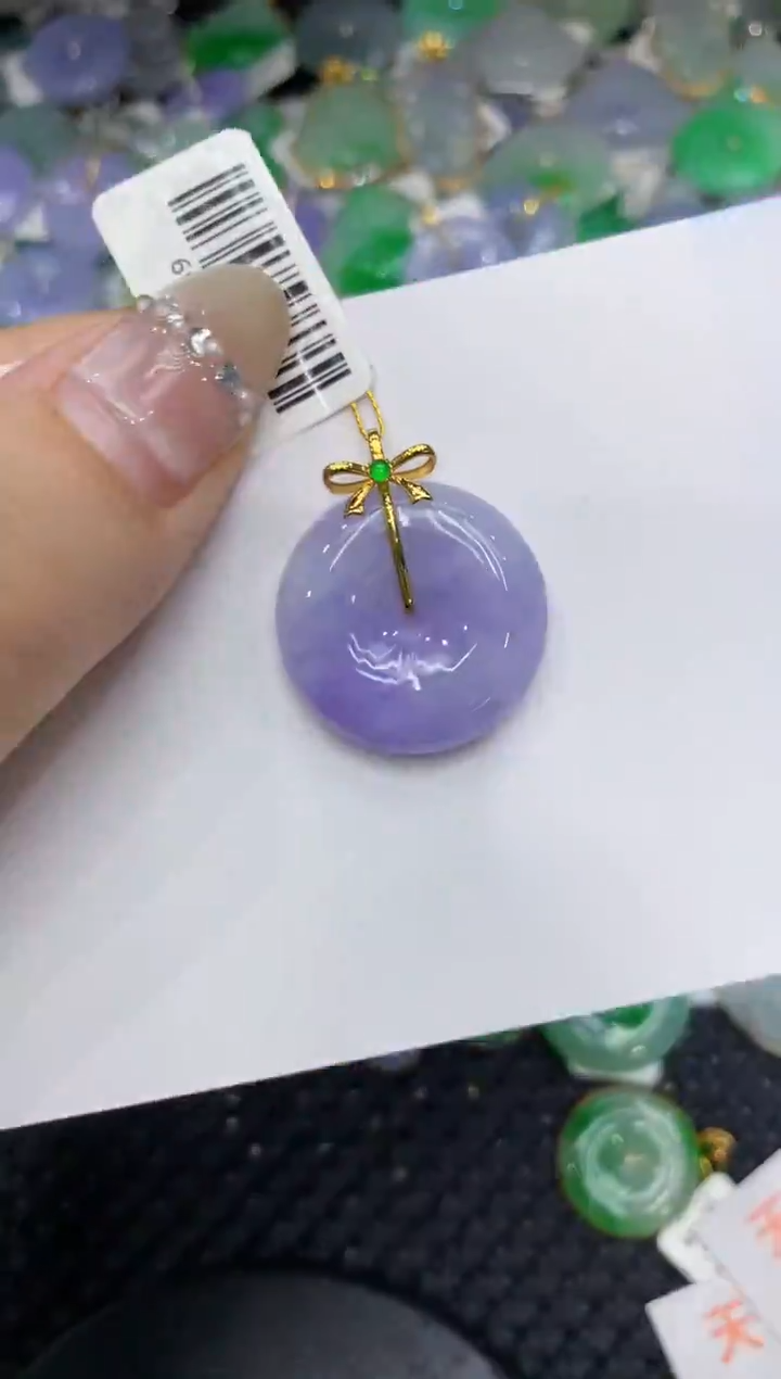 【闪购商品】翡翠颈饰18K金镶嵌222222222