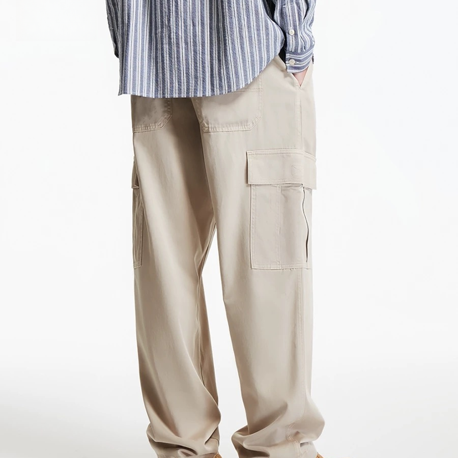 （杰）K50-g2-5卡其工装休闲裤四季款天丝亲肤舒适长裤