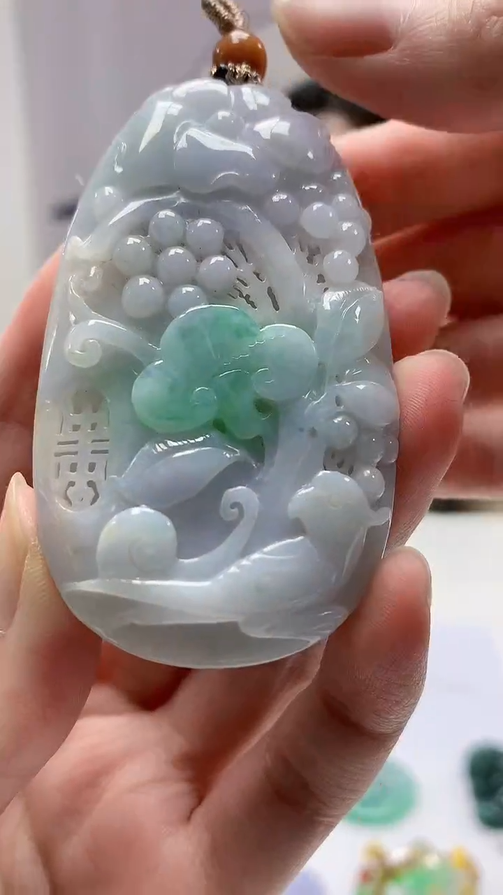 【闪购商品】定制翡翠未镶嵌0405zm-毛货挂件8