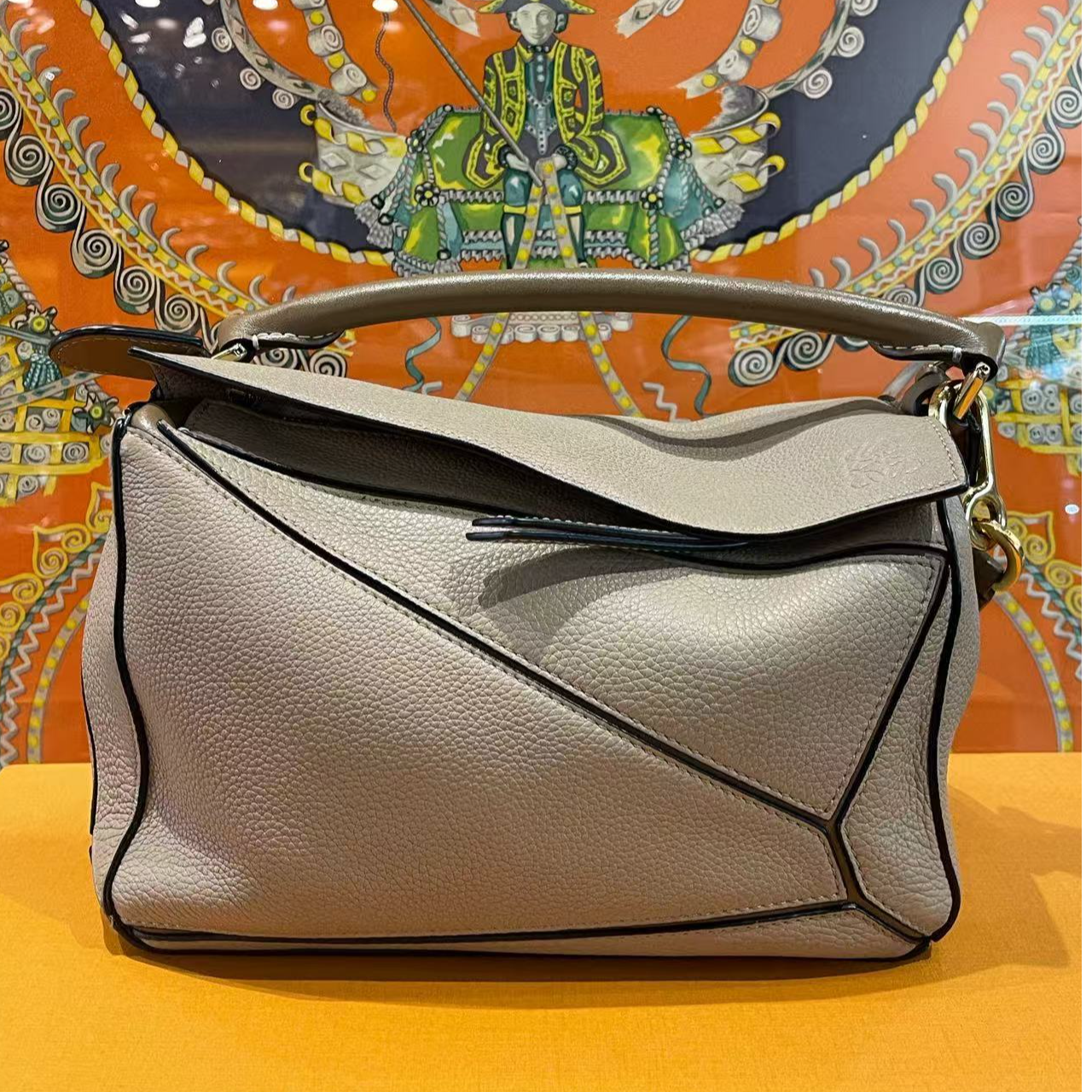 95新 LOEWE/罗意威 puzzle几何包小号 手提单肩斜挎包