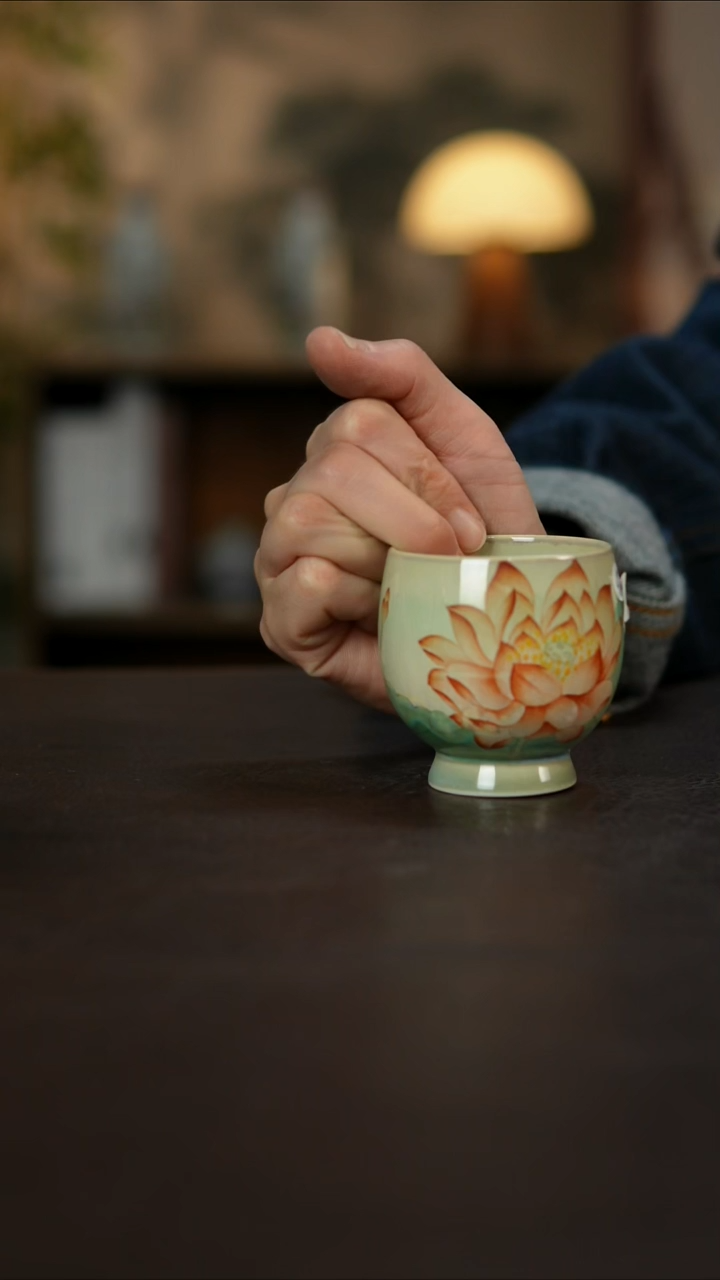 杯景德镇陶瓷杯碗柴烧多人